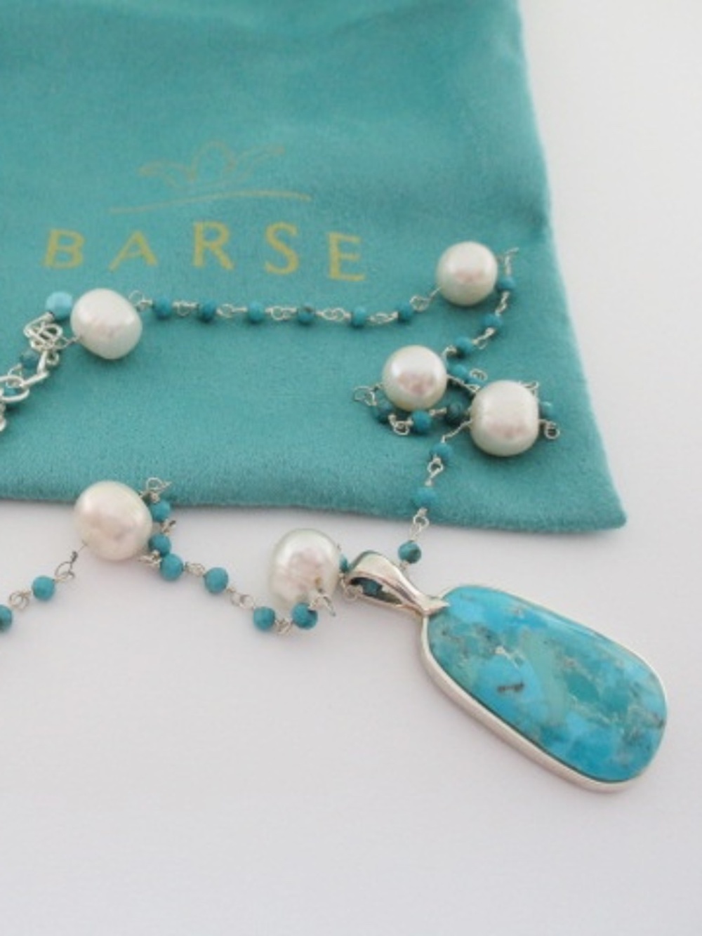 BARSE - Madeleine Turquoise - Sterling Silver  Necklace